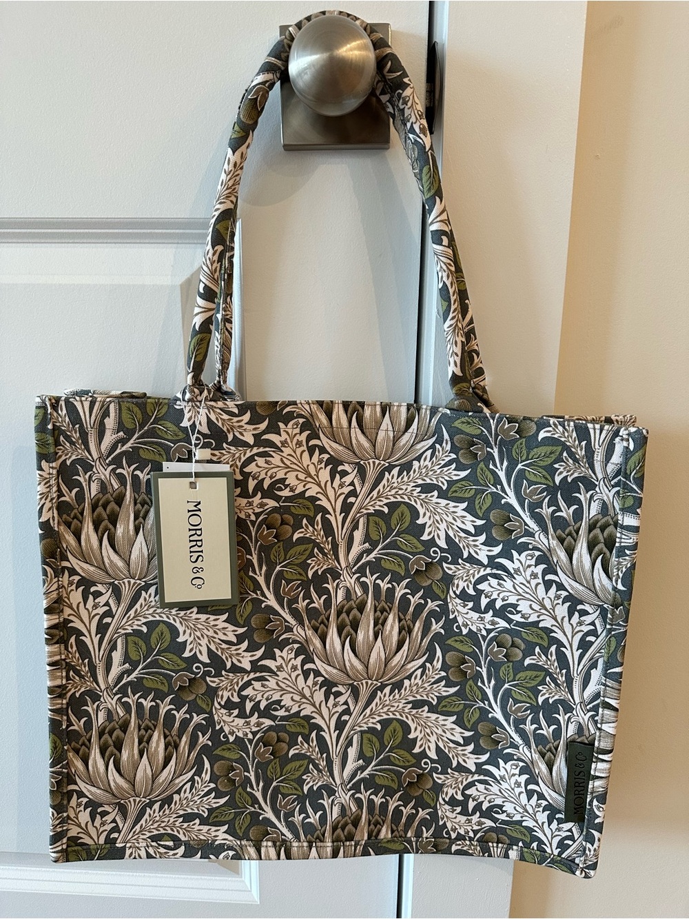Morris & Co. William Morris Cotton Canvas Tote Artichoke